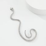 Cercel ear cuff, argintiu, forma de sarpe, cu pietre, Sajda C4 fotografia produsului View 4 S