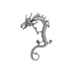 Cercel ear cuff, argintiu, forma de dragon, Sabrine C8 fotografia produsului
