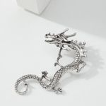Cercel ear cuff, argintiu, forma de dragon, Sabrine C8 fotografia produsului View 4 S