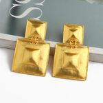 Cercei aurii, forme patrate, Stasia C6 fotografia produsului View 3 S