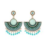 Cercei aurii, cu pietre turquoise, Sophie C6 fotografia produsului View 4 S