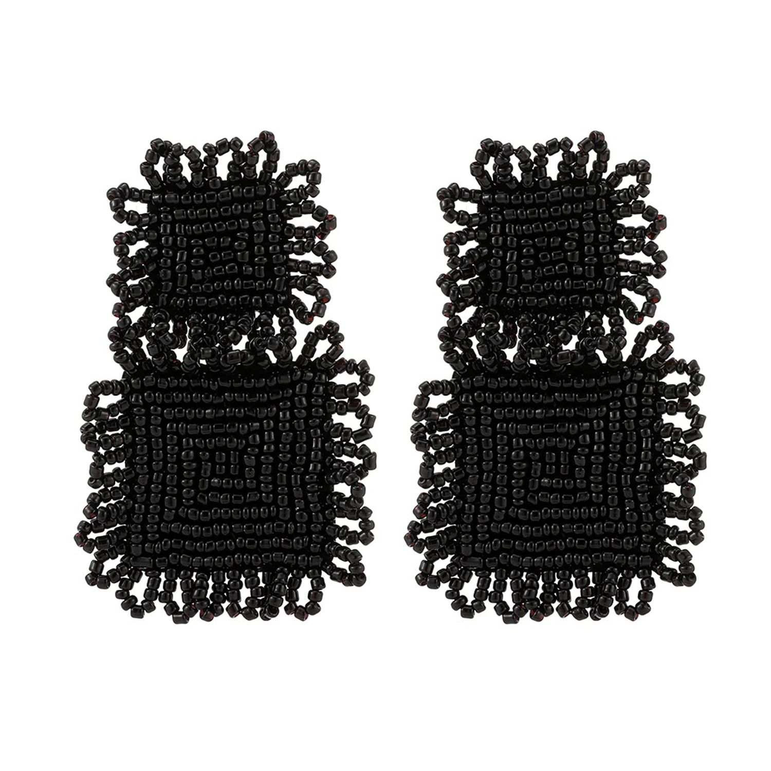 Cercei cu margelute negre, Solveg C5 fotografia produsului