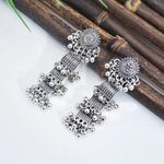 Cercei argintii, lungi, stil indian, Alja C6 fotografia produsului View 3 S