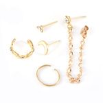 Set cercei aurii, ear cuff, cu pietre, Davina C23 fotografia produsului View 2 S