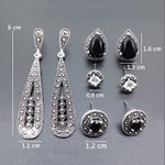 Set cercei argintii, diverse forme, cu pietre, Danuta C20 fotografia produsului View 3 S
