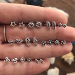 Set cercei argintii, diverse forme, Dana C20 fotografia produsului