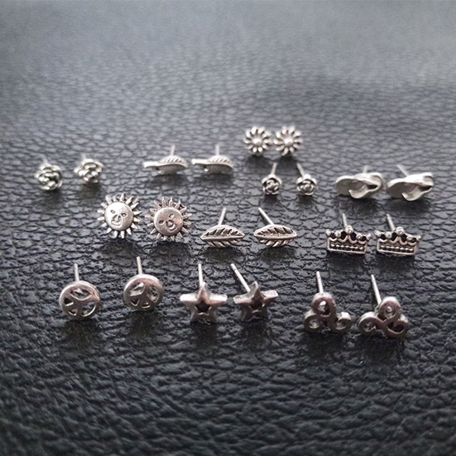 Set cercei argintii, diverse forme, Dana C20 fotografia produsului View 2 L