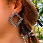 Cercei argintii, forma de romb, Evanna C16 fotografia produsului View 2 S