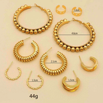Set cercei, aurii, forme diverse, Sanita C27 fotografia produsului View 3 S