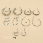 Set cercei, argintii, forme diverse, Sania C27 fotografia produsului View 2 S