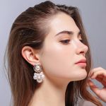 Cercei aurii, cu perle, Welma C2 fotografia produsului View 4 S