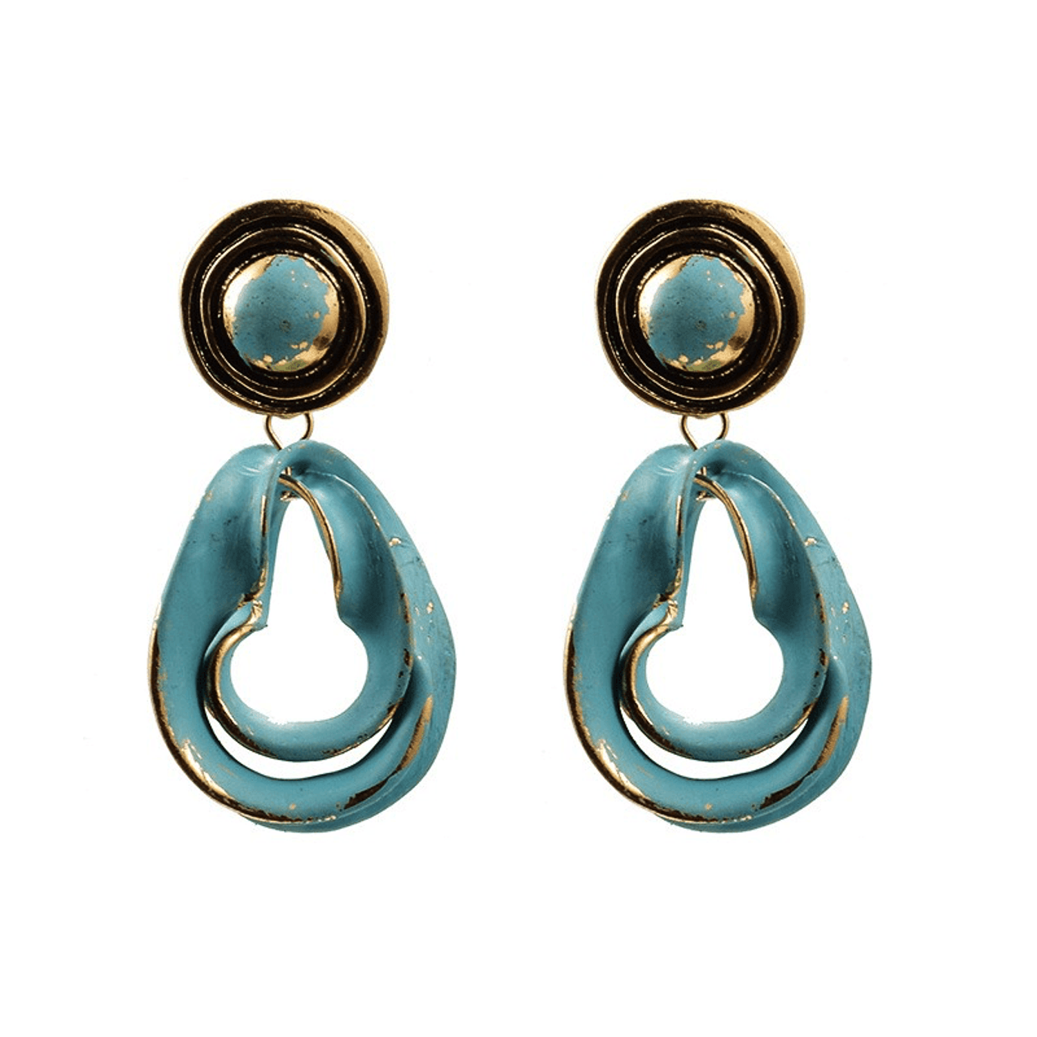 Cercei turquoise, rasuciti, Varna C1 fotografia produsului