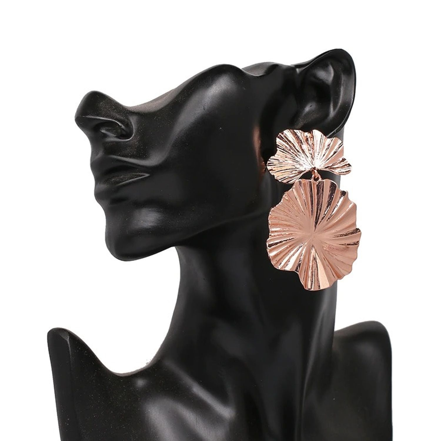 Cercei rose gold, forma de floare, Athena C19 OUT fotografia produsului View 5 L