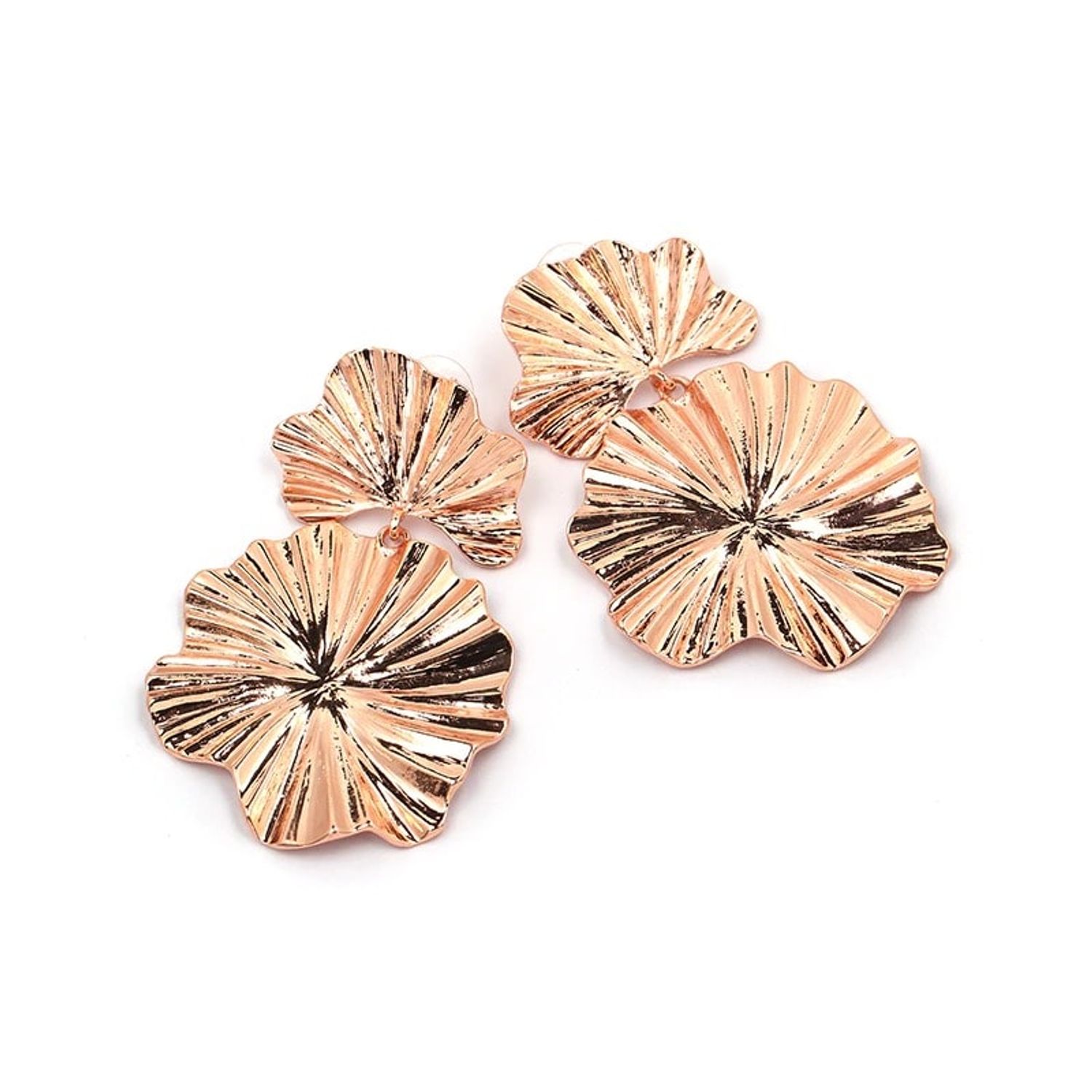 Cercei rose gold, forma de floare, Athena C19 OUT fotografia produsului View 9 L