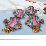 Cercei aurii, forma de pesti, cu pietre, Oliva C20 fotografia produsului