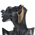 Cercel auriu, ear cuff, cu franjuri, Saphira C20 fotografia produsului View 2 S