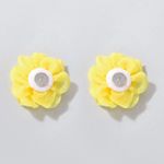 Cercei galbeni, forma de floare, Tania C30 fotografia produsului View 4 S