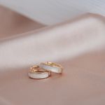 Cercei aurii, suflati cu aur 14k, Antine C2 fotografia produsului