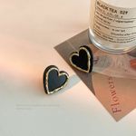 Cercei negri, forma de inima, Aubrey C13 fotografia produsului View 6 S