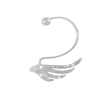 Cercel ear cuff, argintiu, cu pietre si aripi, Caitlin C4 fotografia produsului