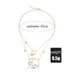 Colier auriu, cu elefanti, Ditte Gold C13 fotografia produsului View 4 S