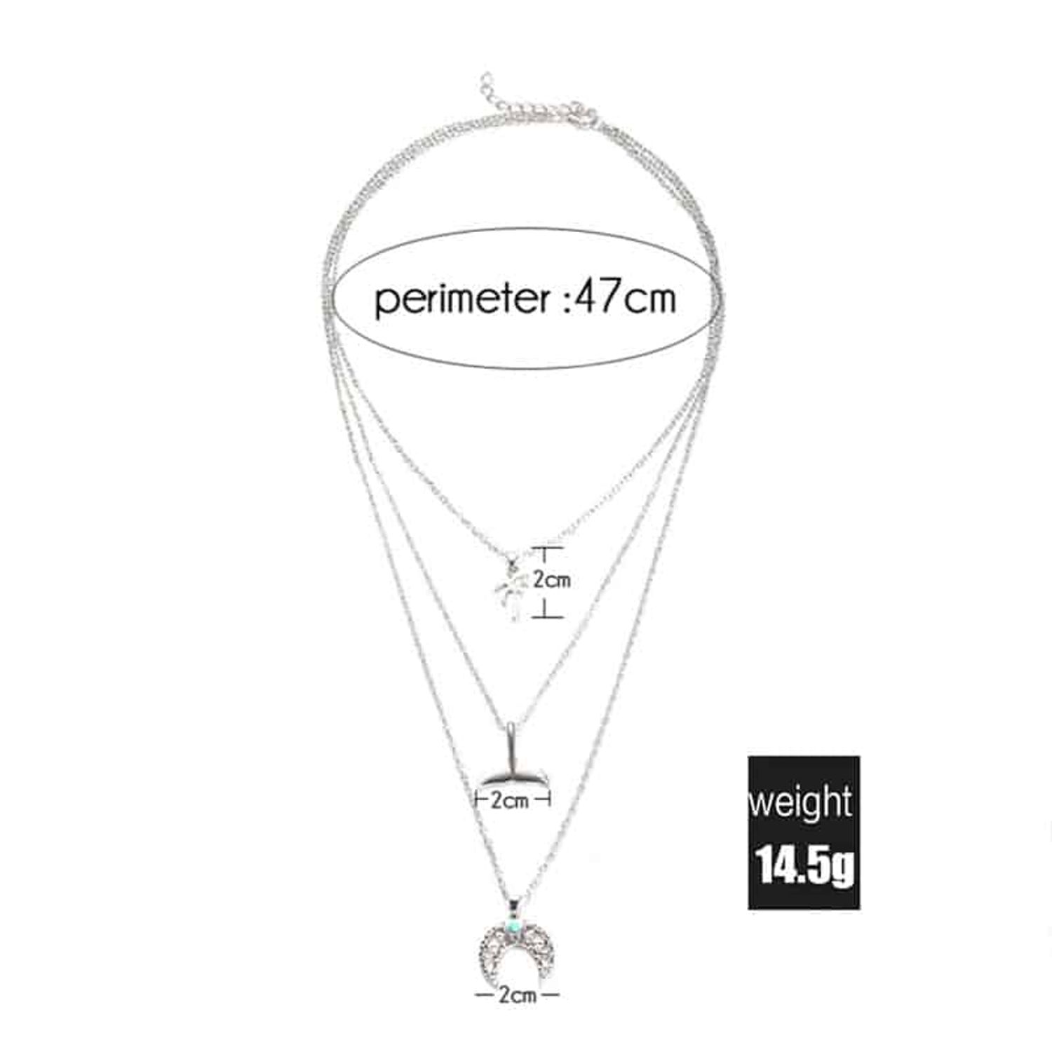 Colier Antonette Silver C13 fotografia produsului View 3 L