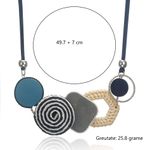 Colier albastru, cu piese geometrice, Annabell C10 fotografia produsului View 2 S