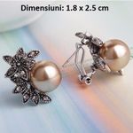 Cercei argintii, cu perluta, Minnie C22 fotografia produsului View 3 S