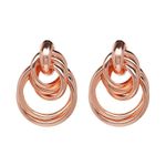 Cercei rose gold, rotunzi, Franja C8 fotografia produsului View 4 S