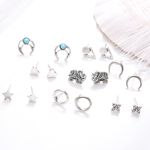 Set cercei argintii, diverse forme, Darlene C23 fotografia produsului View 3 S