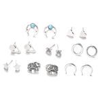 Set cercei argintii, diverse forme, Darlene C23 fotografia produsului View 2 S