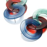 Cercei multicolori, cu cercuri imbinate, Rubina C5 fotografia produsului View 3 S