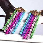 Cercei multicolori, lungi, cu pietre, Verone C3 fotografia produsului View 3 S