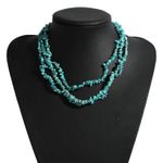 Colier in 3 straturi, cu pietre turquoise, Edith C8 fotografia produsului View 9 S