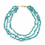 Colier in 3 straturi, cu pietre turquoise, Edith C8 fotografia produsului View 6 S