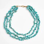 Colier in 3 straturi, cu pietre turquoise, Edith C8 fotografia produsului View 8 S