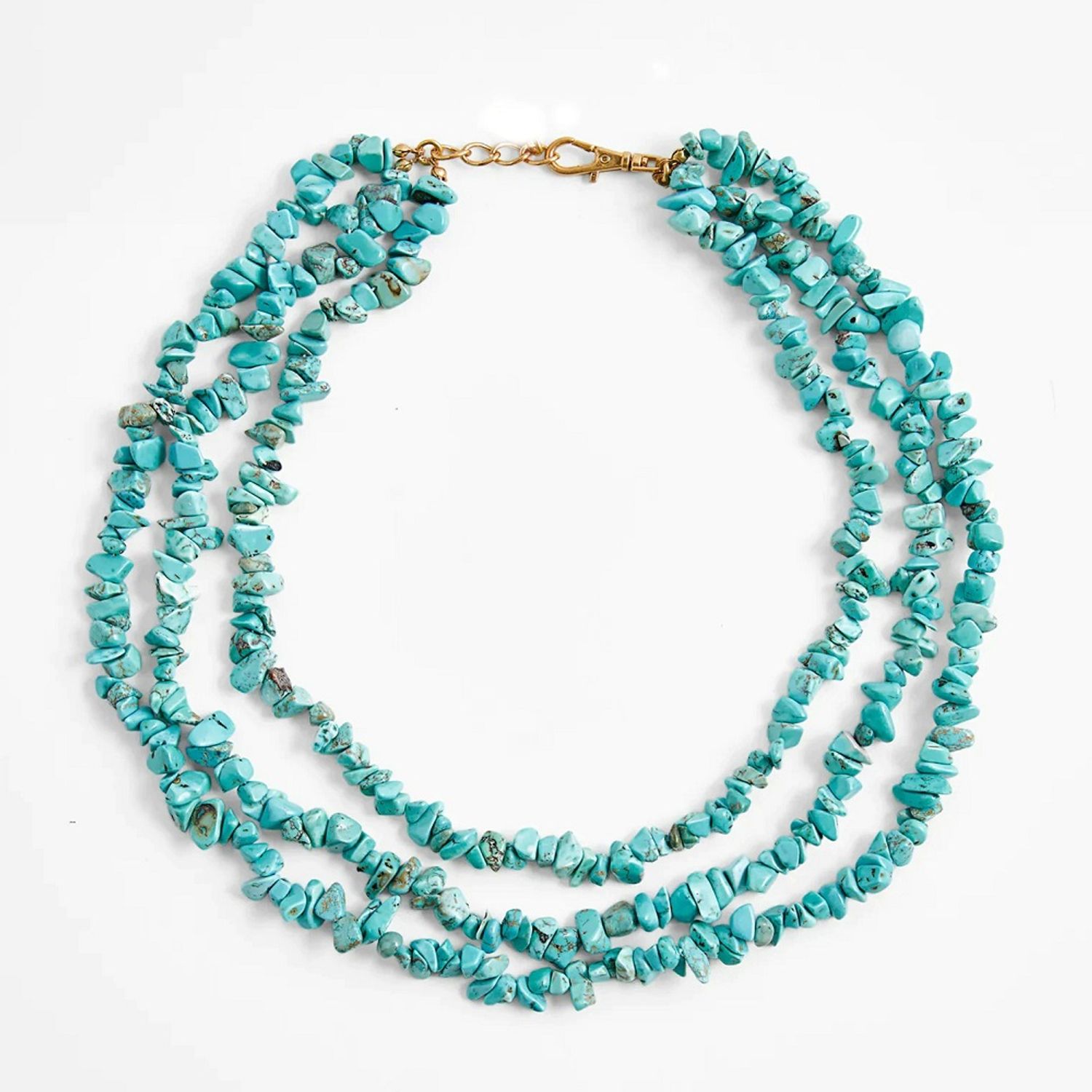 Colier in 3 straturi, cu pietre turquoise, Edith C8 fotografia produsului View 8 L