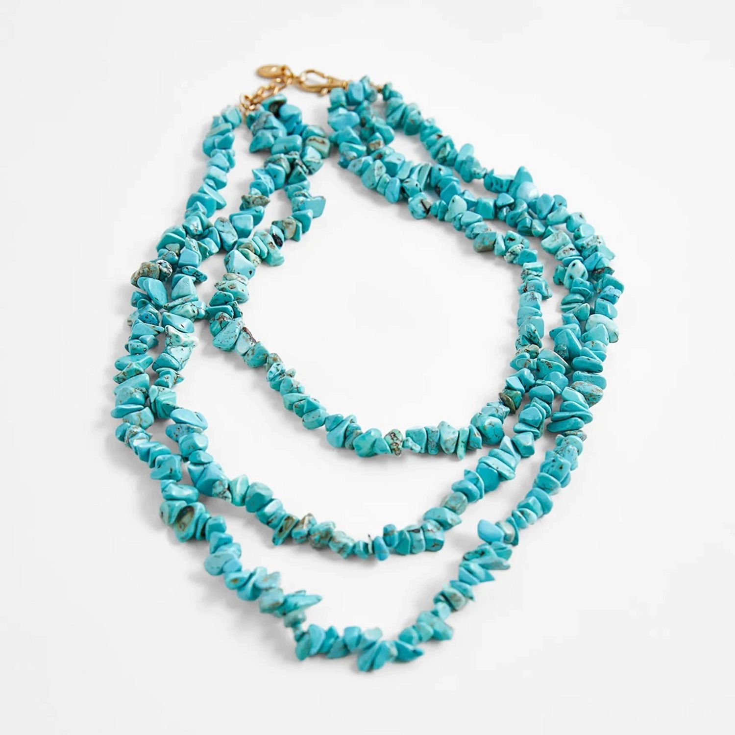 Colier in 3 straturi, cu pietre turquoise, Edith C8 fotografia produsului View 7 L