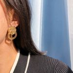 Cercei aurii, cu zale si cap de leu, Gala C5 fotografia produsului View 3 S