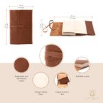 Jurnal piele naturala Vintage, Unika, maro deschis fotografia produsului View 3 S