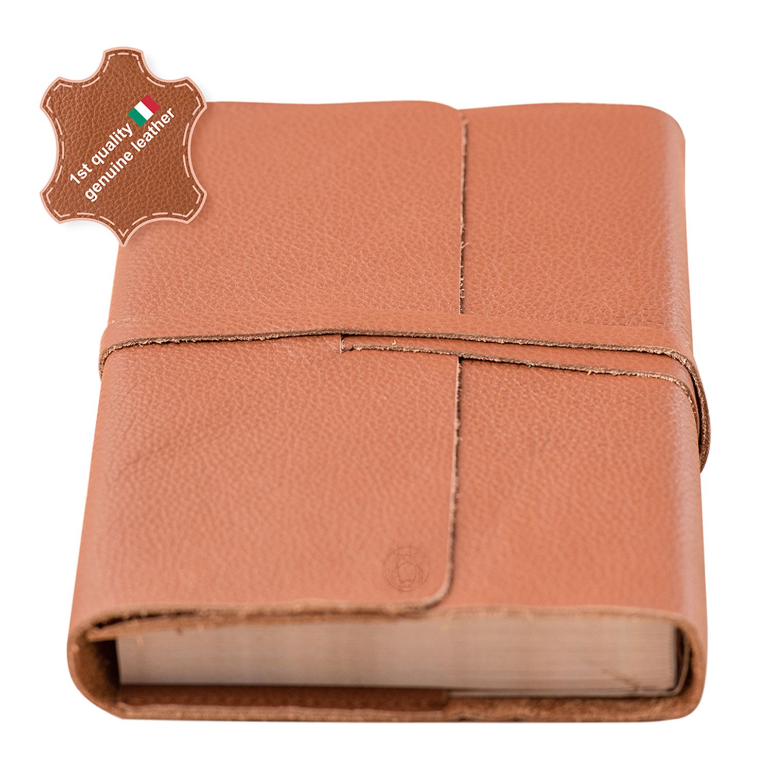 Jurnal piele naturala Vintage, Unika, maro deschis fotografia produsului View 2 L