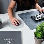 Mousepad ergonomic, piele PU, Unika, 24 x 20 cm, gri fotografia produsului View 3 S