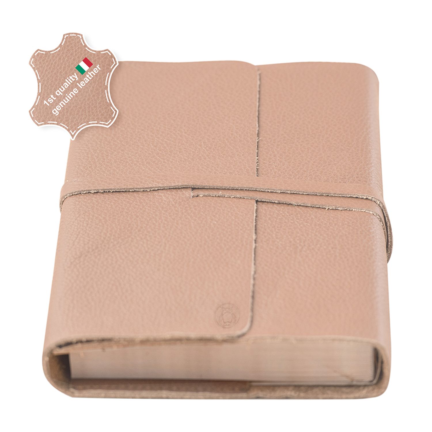 Jurnal piele naturala Vintage, Unika, nude rose fotografia produsului View 2 L