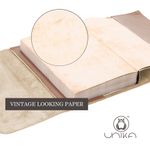 Jurnal piele naturala Vintage, Unika, nude rose fotografia produsului View 6 S