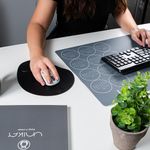 Mousepad ergonomic, piele PU, Unika, 24 x 20 cm, negru fotografia produsului View 4 S