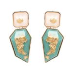 Cercei forme geometrice, turquoise, Ellsif C7 fotografia produsului