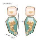 Cercei forme geometrice, turquoise, Ellsif C7 fotografia produsului View 2 S