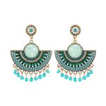 Cercei aurii, cu pietre turquoise, Sophie C6 fotografia produsului