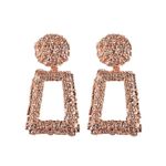 Cercei rose gold, cu textura incretita, Melisa C4 fotografia produsului