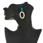 Cercei asimetrici, forme geometrice, turquoise, Maude C9 OUT fotografia produsului View 3 S